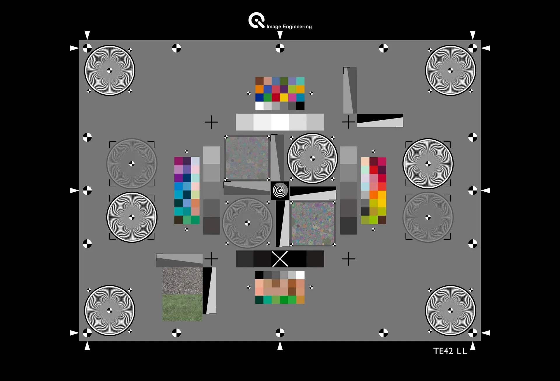 The TE42-LL multi-purpose chart is based off the original TE42 multi-purpose test chart