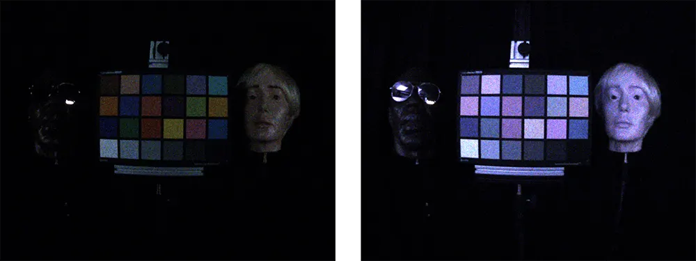 An example of an RGB camera test in a test lab