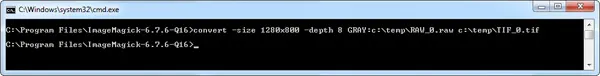 fig 4: ImageMagick convert via comandline